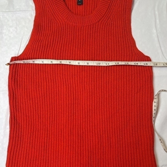 J.CREW red Ribbed Sleeveless Sweater - Picture 8 of 10
